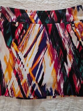 Attyre Vivid Abstract Stretch Skort Pull-on Active Wear Size 10PM